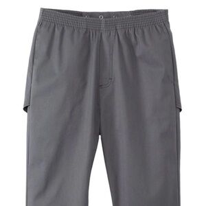 Silverts Men's Adaptive Wheelchair Open Back Cotton Trouser Pant Medium Grey